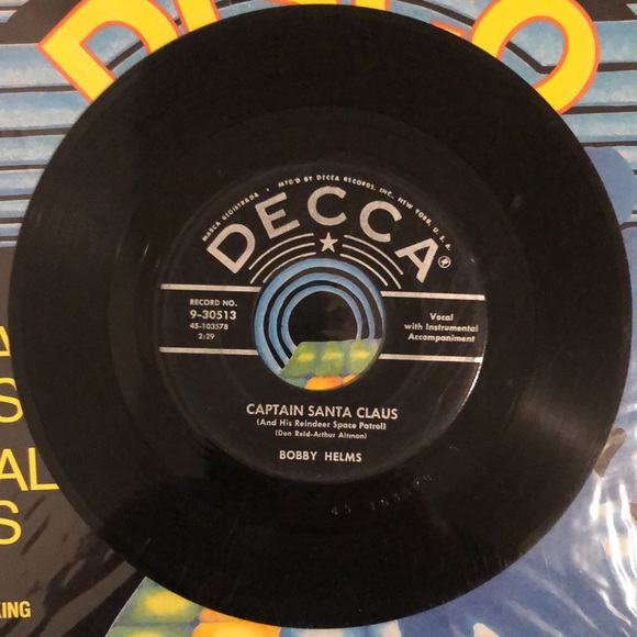 Bobby Helms Jingle Bell Rock/Captain Santa Claus Vinyl 45 Record '57 - Picture 4 of 4